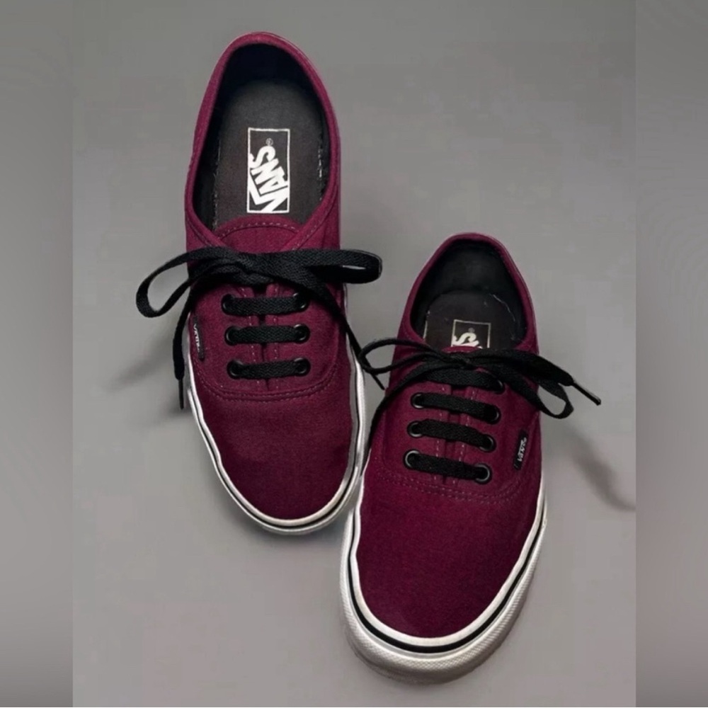 Maroon Vans - Men’s low tops